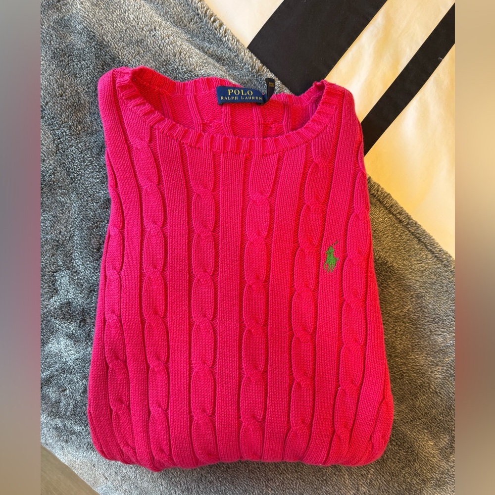 Ralph Lauren Pink Cable Knit Sweater